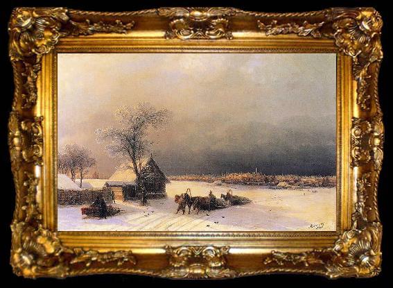 framed  Ivan Aivazovsky Moscow in Winter from the Sparrow Hills, ta009-2